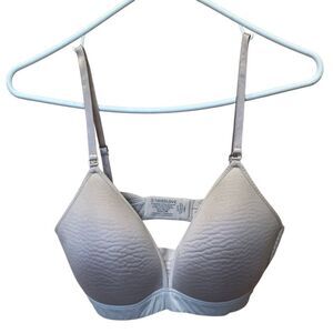Thirdlove Seamless Stripe Wireless Bra 34B 1/2 Beige #776